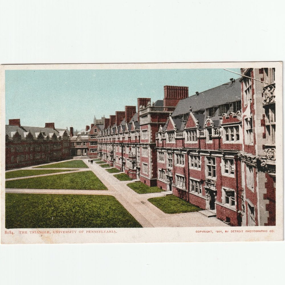 Antique 1900s Post Card The Triangle University of Pennsylvania Undivided Back